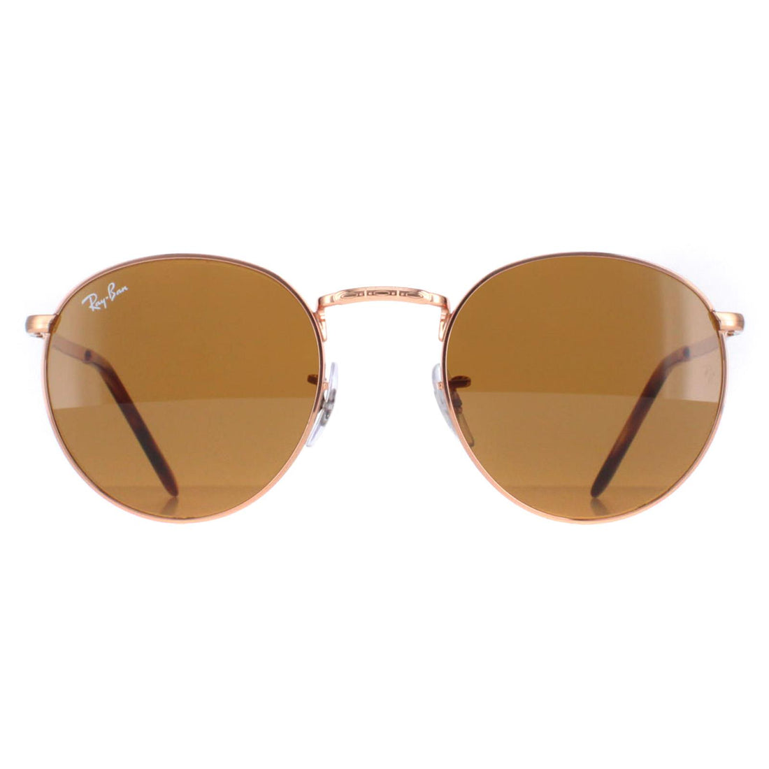 Ray-Ban RB3637 New Round Sunglasses Rose Gold Brown 50