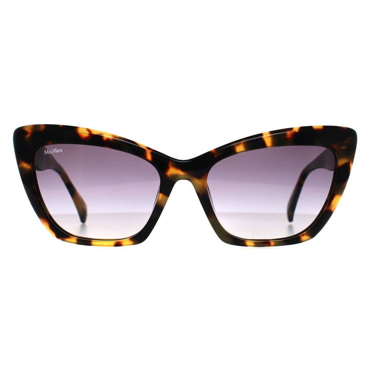 Max Mara Sunglasses MM0063 Logo14 55B Coloured Havana Smoke Grey Gradient