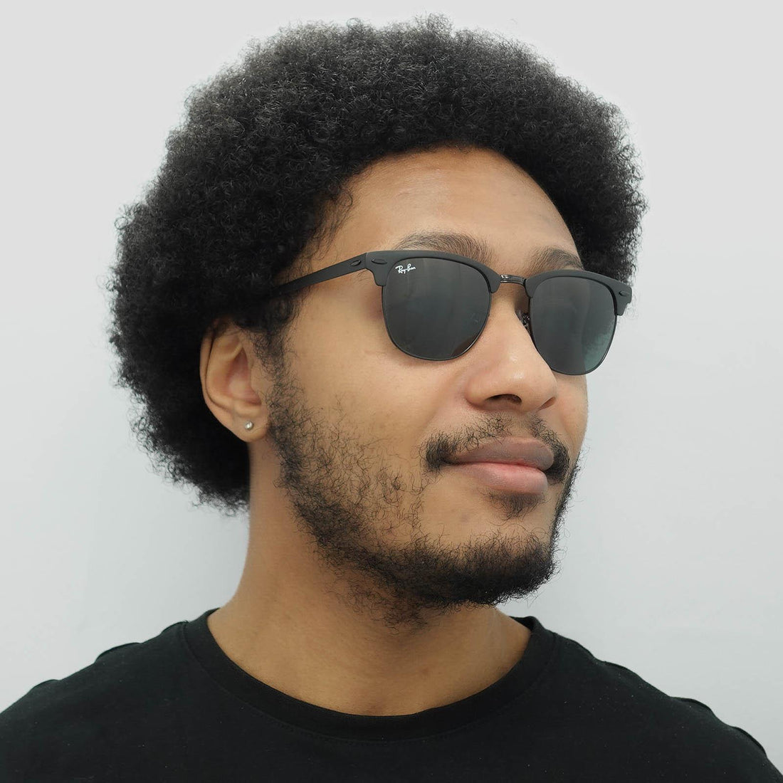 Ray-Ban Sunglasses Clubmaster Metal RB3716 186/R5 Matte Black Grey