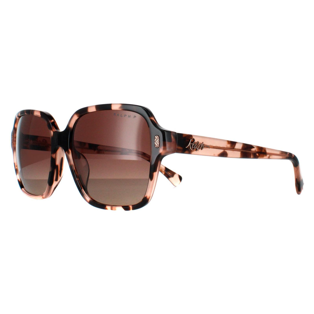 Ralph by Ralph Lauren Sunglasses RA5304U 6058T5 Shiny Pink Havana Brown Gradient Polarized