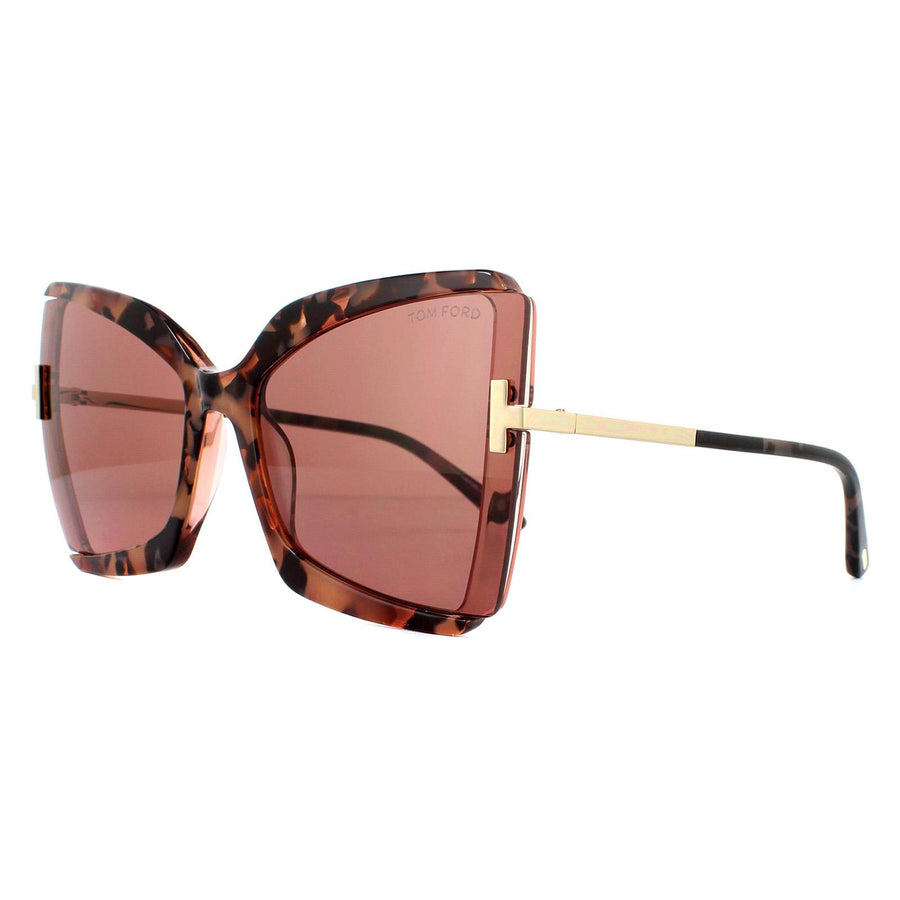 Tom Ford Sunglasses Gia FT0766 55Y Marbled Brown Violet