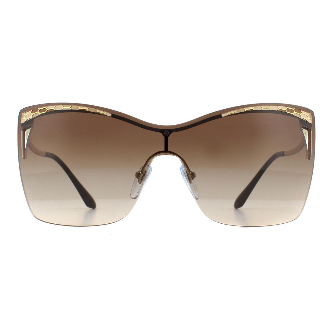 Bvlgari BV6138 Sunglasses Pale Gold / Brown Gradient