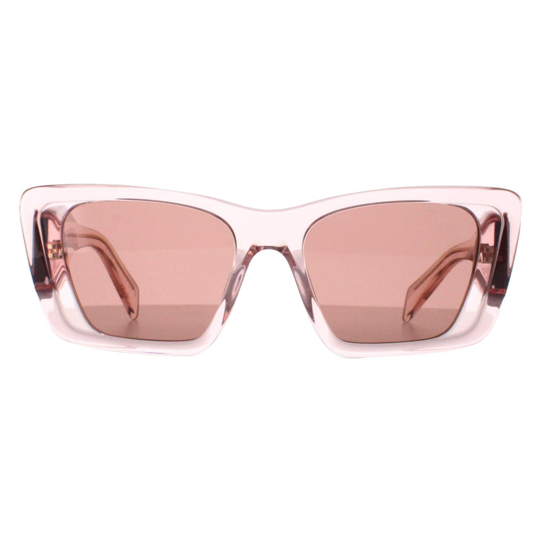 Prada Sunglasses PR08YS 19Q10D Transparent Peach Light Brown