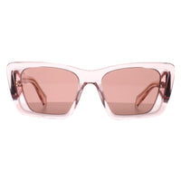 Prada Sunglasses PR08YS 19Q10D Transparent Peach Light Brown