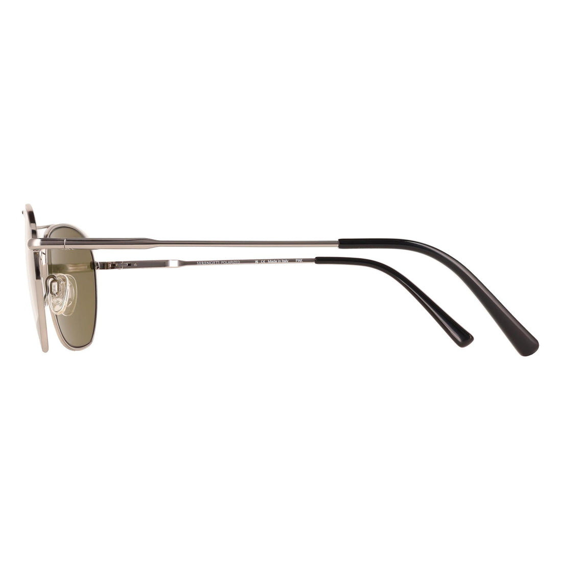 Serengeti Sunglasses Lunger SS545002 Shiny Silver Mineral Polarized 555nm