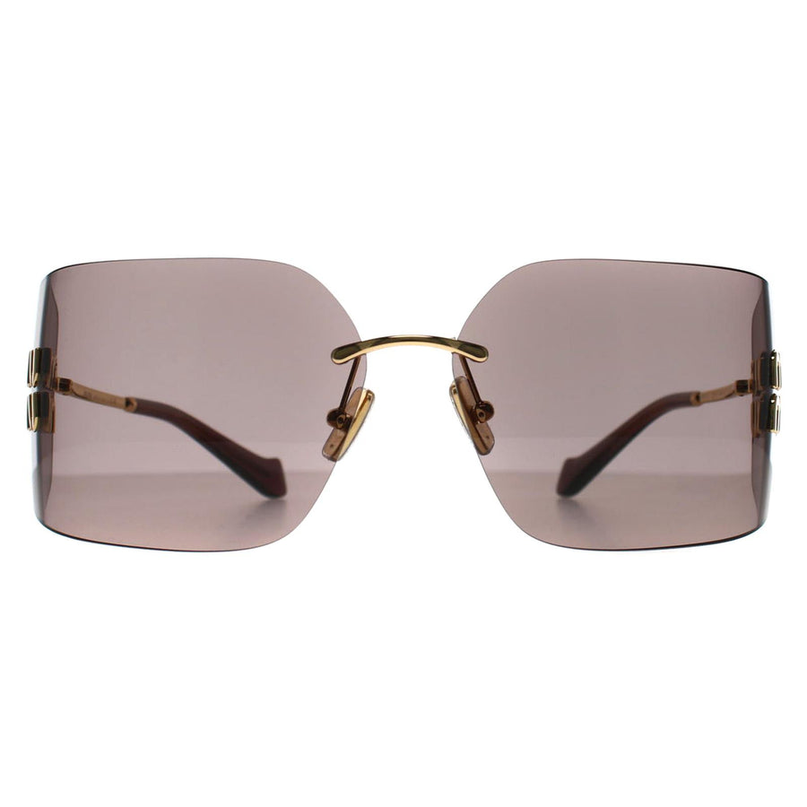 Miu Miu Sunglasses MU54YS 5AK06I Gold Light Purple Brown