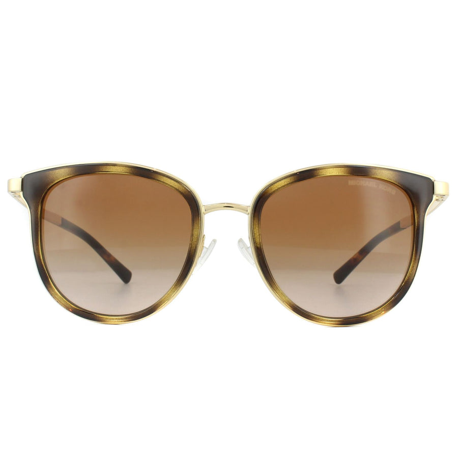 Michael Kors Adrianna 1 MK1010 Sunglasses Dark Tortoise Gold Brown Gradient