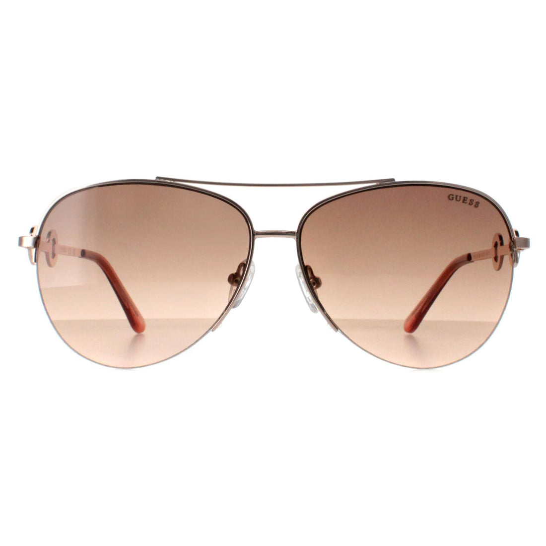 Guess Sunglasses GF6171 28F Shiny Rose Gold Brown Gradient