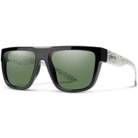 Smith Sunglasses The Comeback TAY 1H Black Pattern White ChromaPop Green