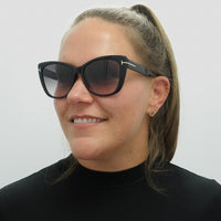 Tom Ford Sunglasses FT0937 Nora 01B Shiny Black Smoke Gradient