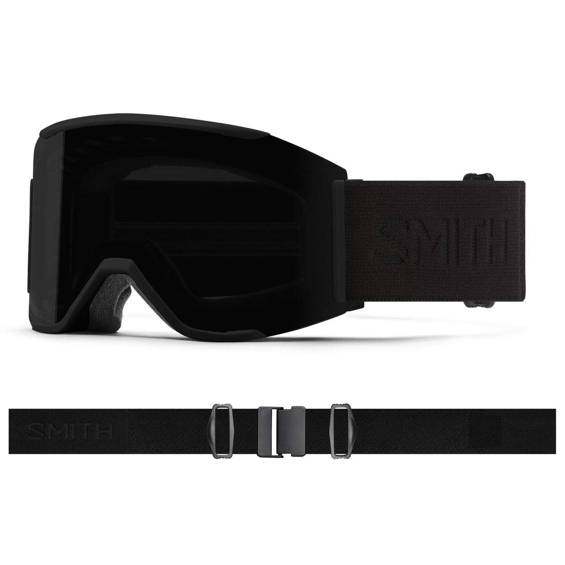 Smith Ski Goggles Squad Mag 0JZ 4Y Blackout ChromaPop Sun Black & CP Storm Blue Sensor Mirror