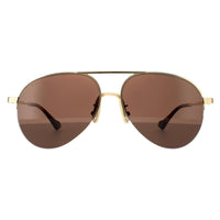 Gucci Sunglasses GG0742S 002 Gold Brown