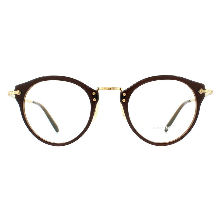 Oliver Peoples Glasses Frames OP-505 OV5184 1625 Washed Dark Brown and 18k Gold Plated 47mm