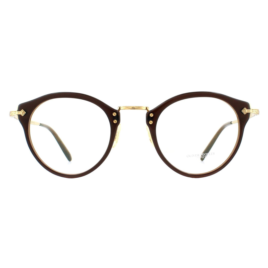 Oliver Peoples OP-505 OV5184 Glasses Frames Washed Dark Brown 18k Gold Plated