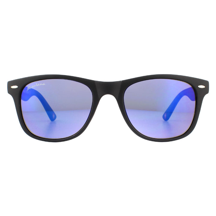 Montana Sunglasses MS10 Matte Black Rubbertouch Revo Blue