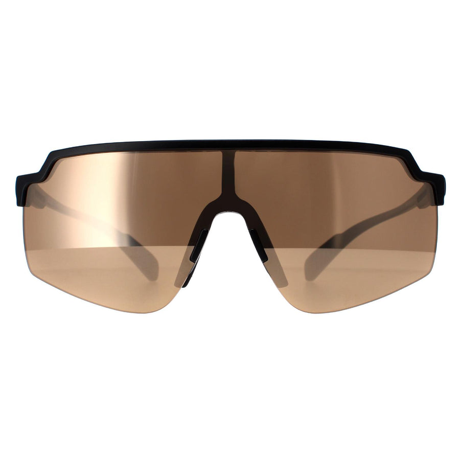 Adidas SP0018 Sunglasses Shiny Black Contrast Mirror Gold