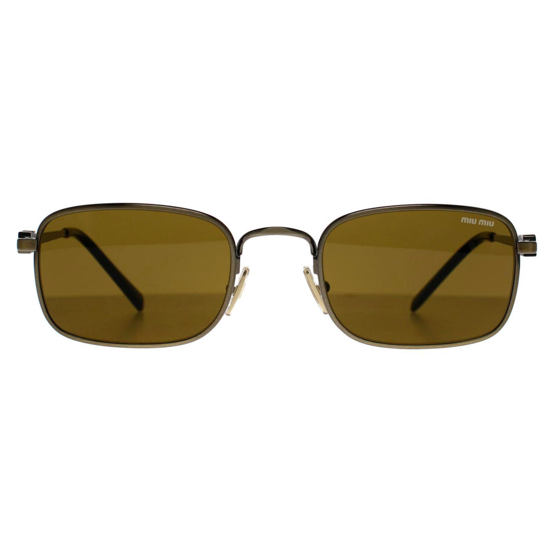 Miu Miu Sunglasses MU53AS 25C09Z Old Gold Dark Brown