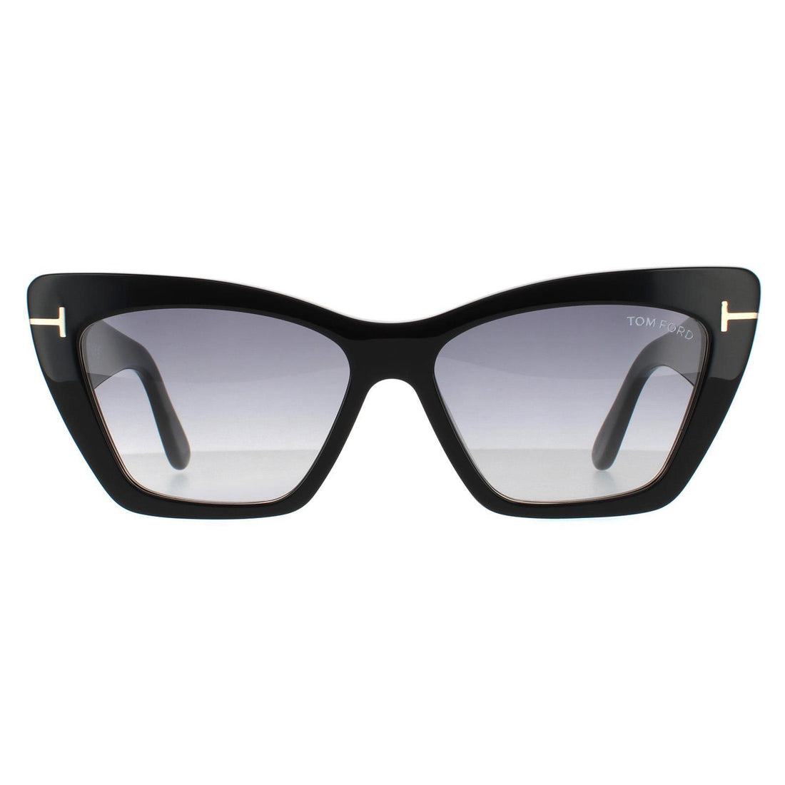 Tom Ford Sunglasses Wyatt FT0871 01B Shiny Black Grey Smoke Gradient