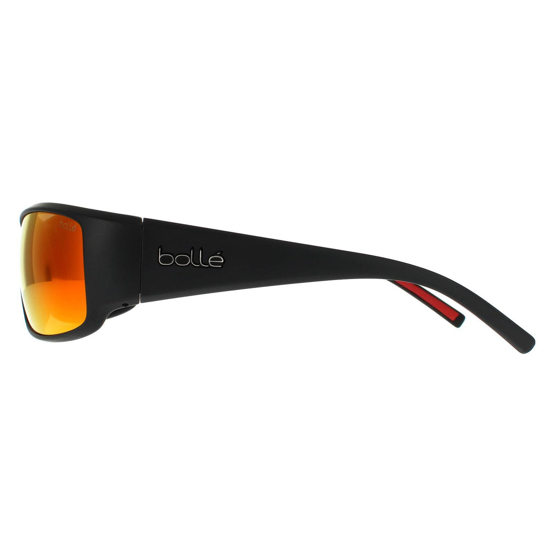 Bolle Sunglasses King 14241 Black Metal Red Brown Fire