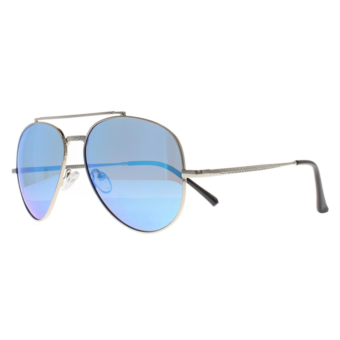 Montana Sunglasses MP185 C Shiny Silver Revo Blue Polarized