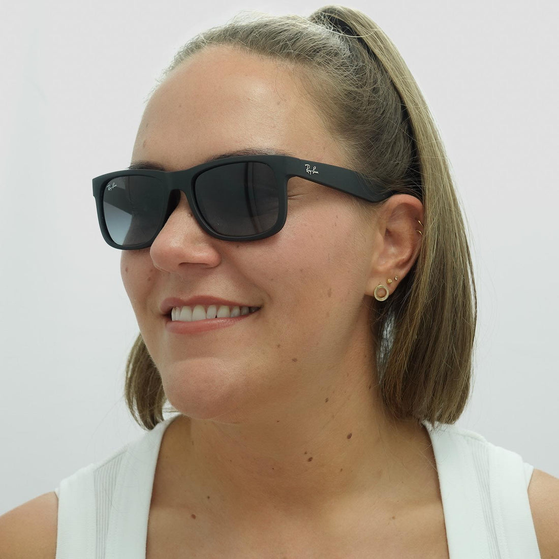 Ray-Ban Sunglasses Justin 4165 601/8G Rubber Black Grey Gradient