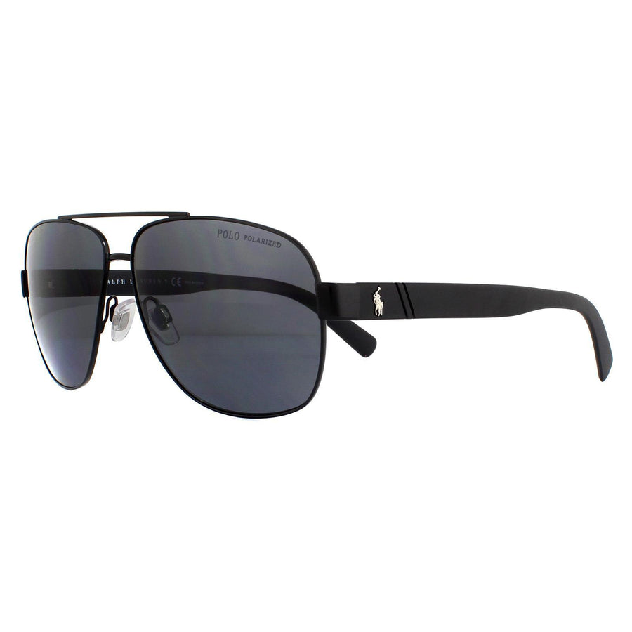 Polo Ralph Lauren Sunglasses PH3110 926781 Semi Shiny Black Grey Polarized