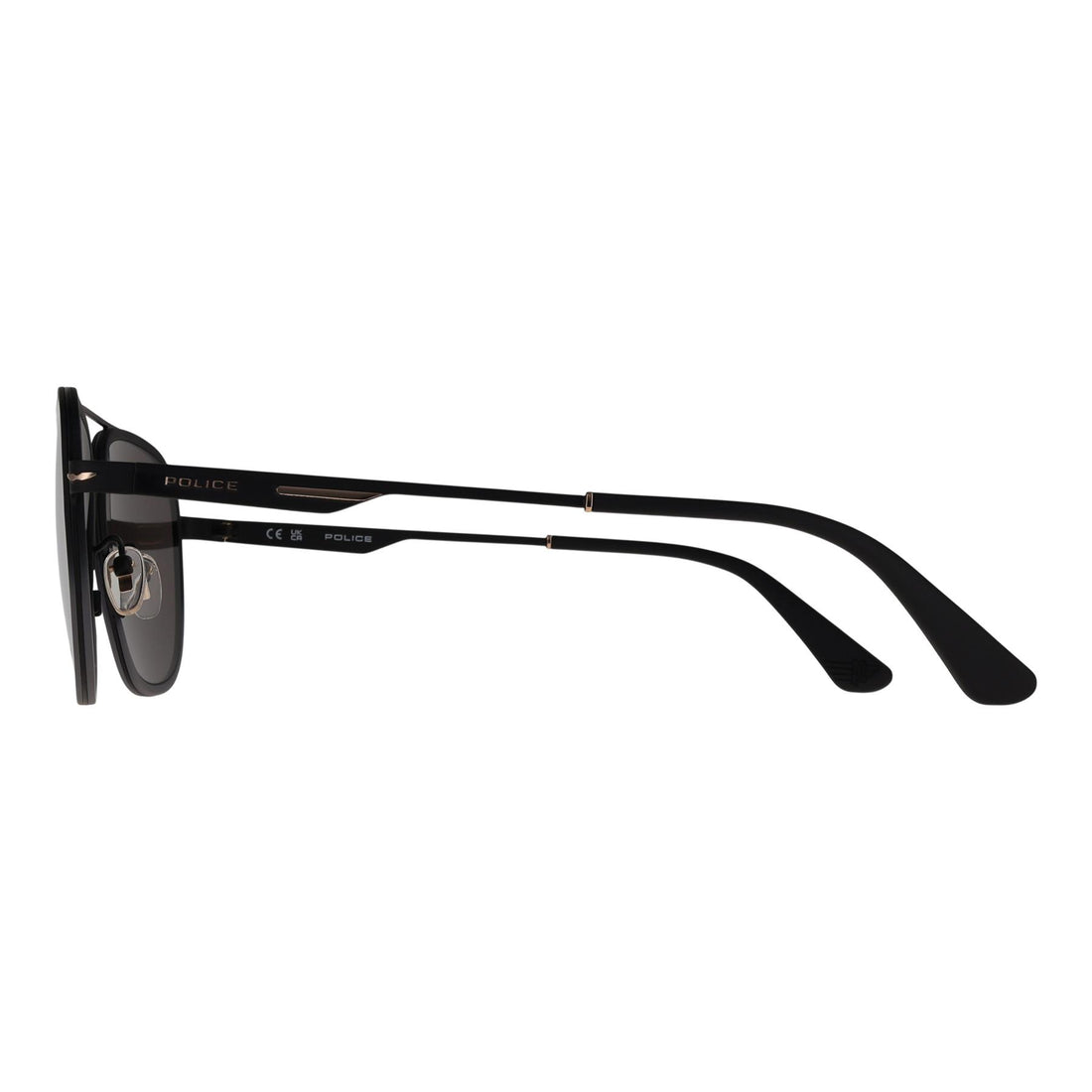 Police Sunglasses SPLL78 Champ Lite 1 305P Matte Black Rose Gold Smoke Polarized