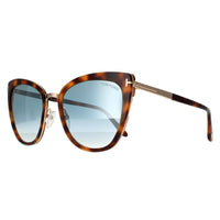 Tom Ford Sunglasses Simona FT0717 53Q Blonde Havana Green Mirror