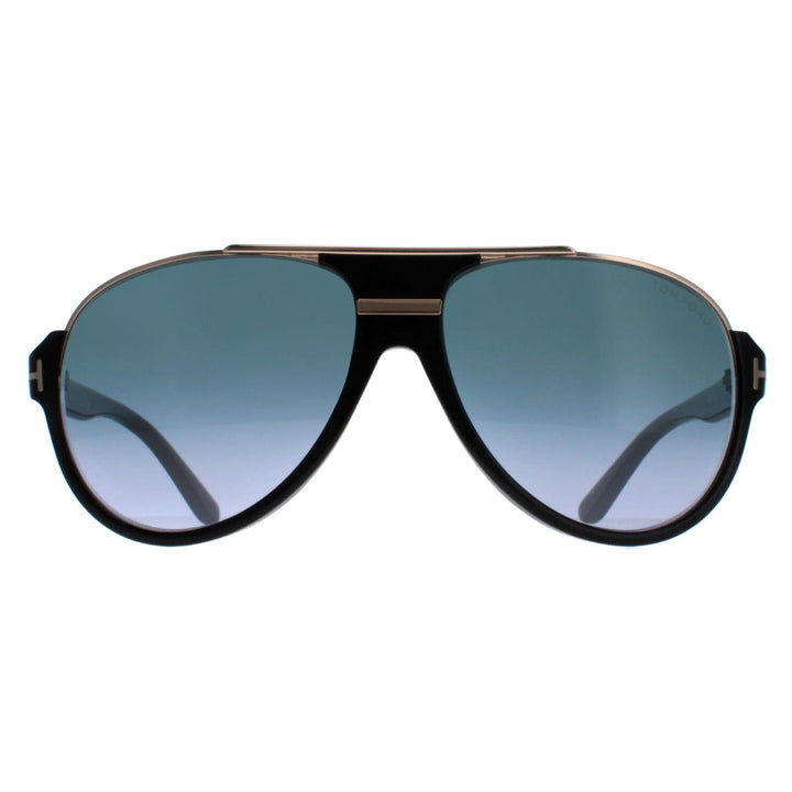 Tom Ford Sunglasses 0334 Dimitry 01P Shiny Black Green Gradient