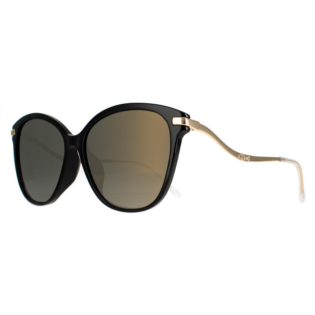 Jimmy Choo Sunglasses Peg/F/S 807 FQ Black Grey Gradient Gold Mirror