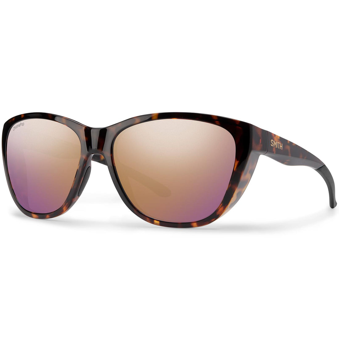 Smith Sunglasses Shoal 086 9V Tortoise ChromaPop Polarized Rose Gold Mirror