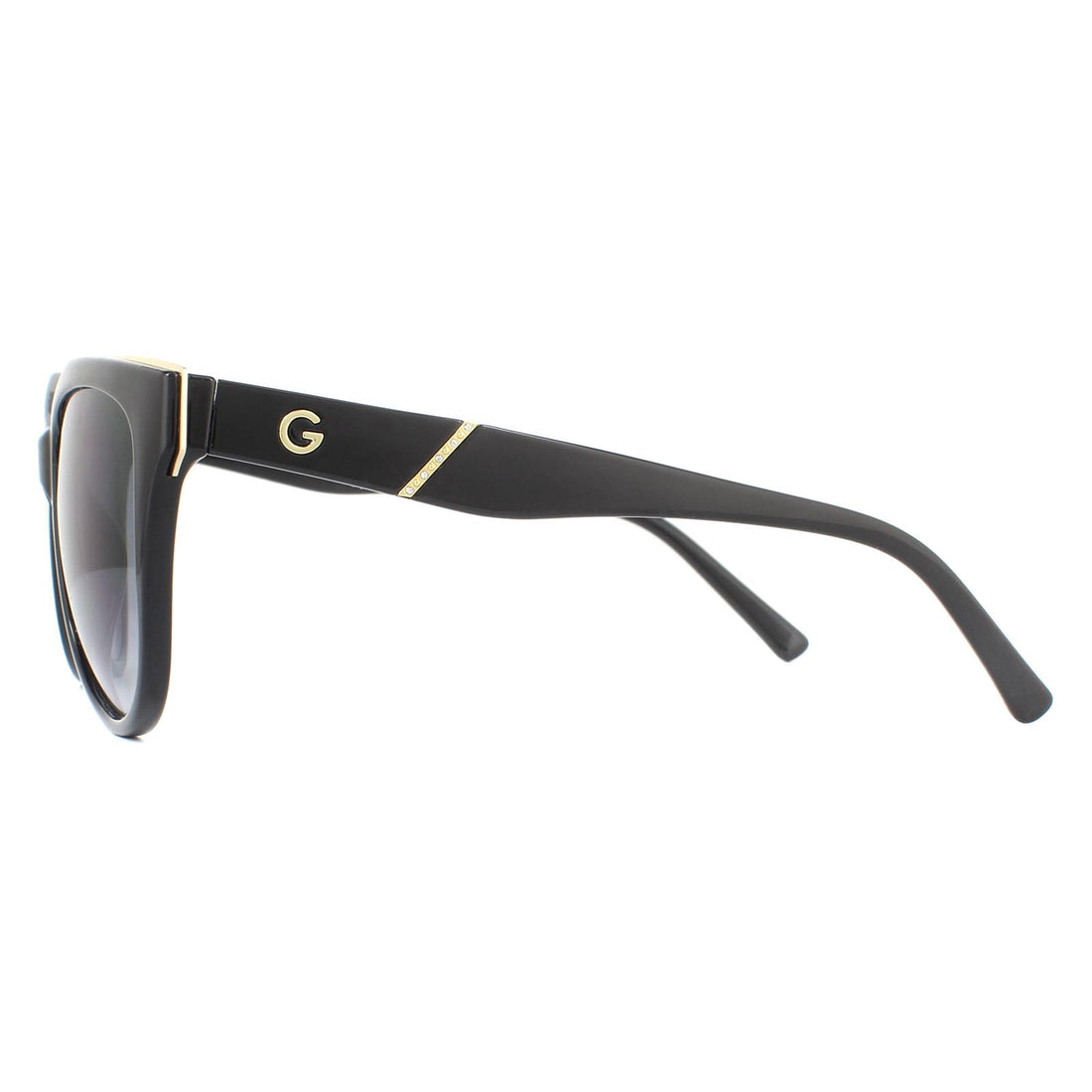 Guess Sunglasses GG1160 01B Shiny Black Smoke Gradient