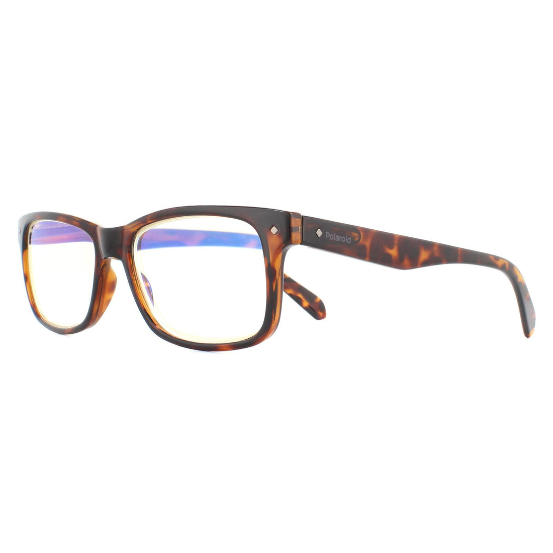 Polaroid Glasses Readers 0023/R 086 Havana +2.5 Blue Light Block