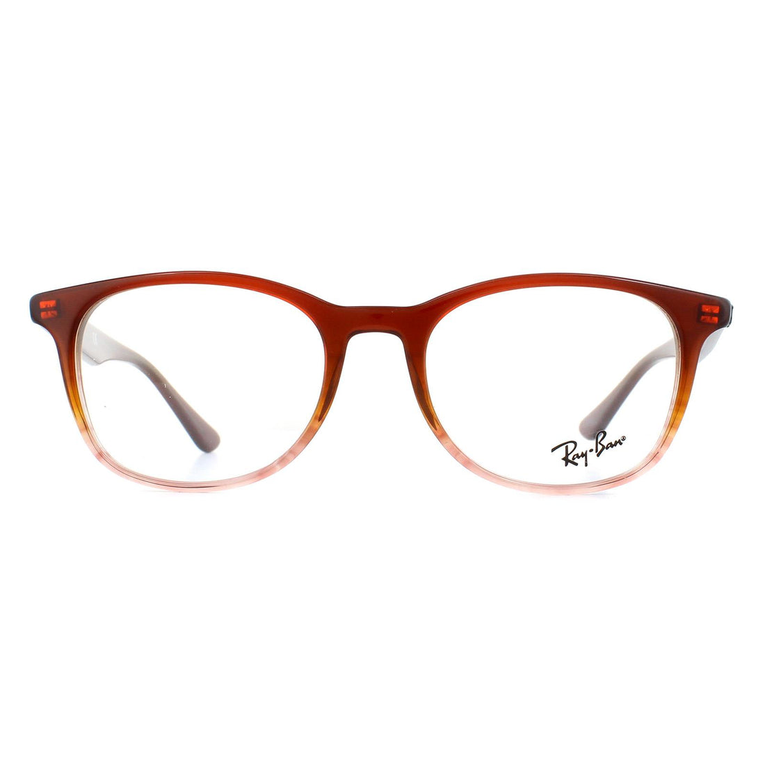 Ray-Ban 5356 Glasses Frames Brown on Stripped Brown