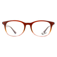 Ray-Ban 5356 Glasses Frames Brown on Stripped Brown