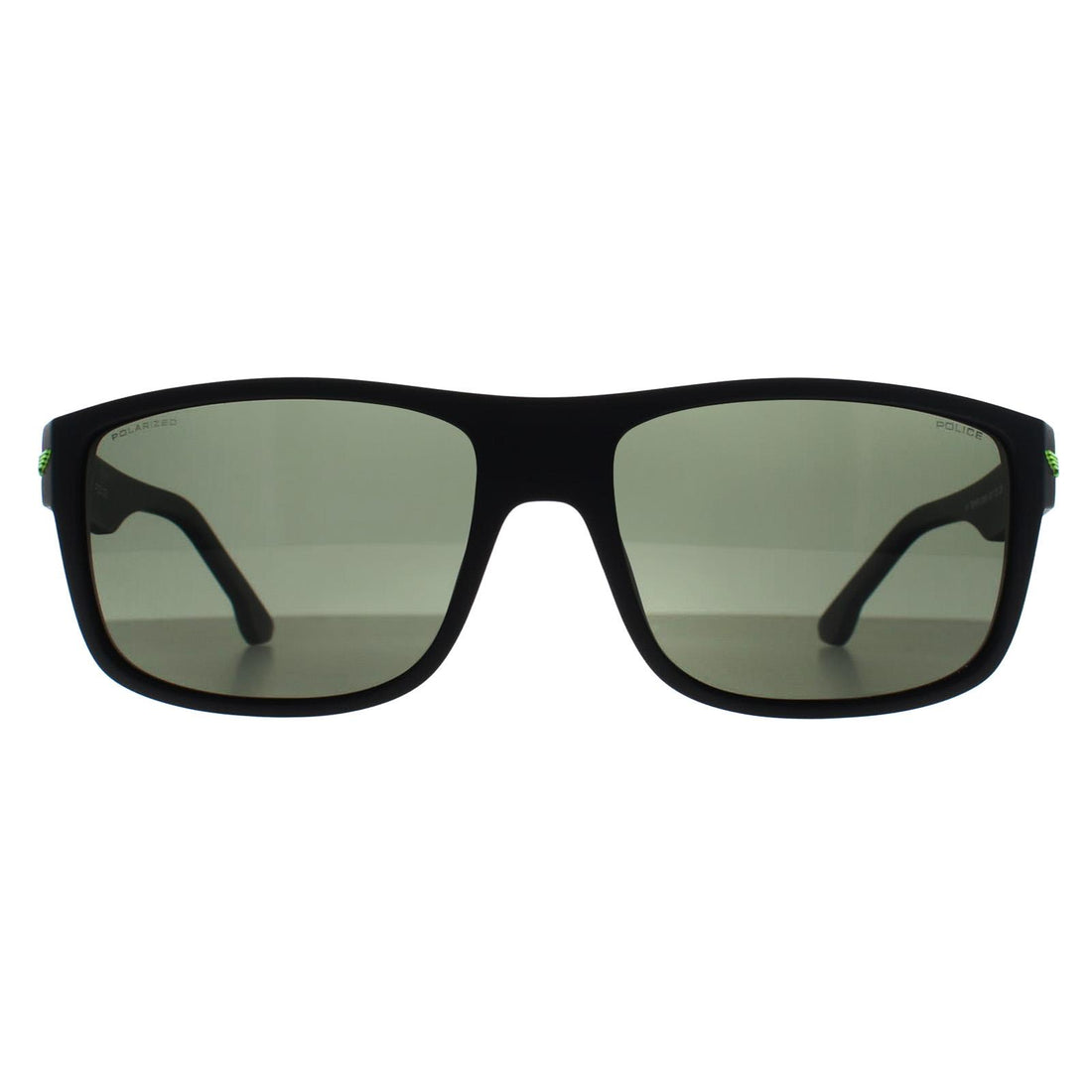 Police Sunglasses SPLB39E Tailwind 4 U28P Matte Dark Grey Smoke Multilayer Green