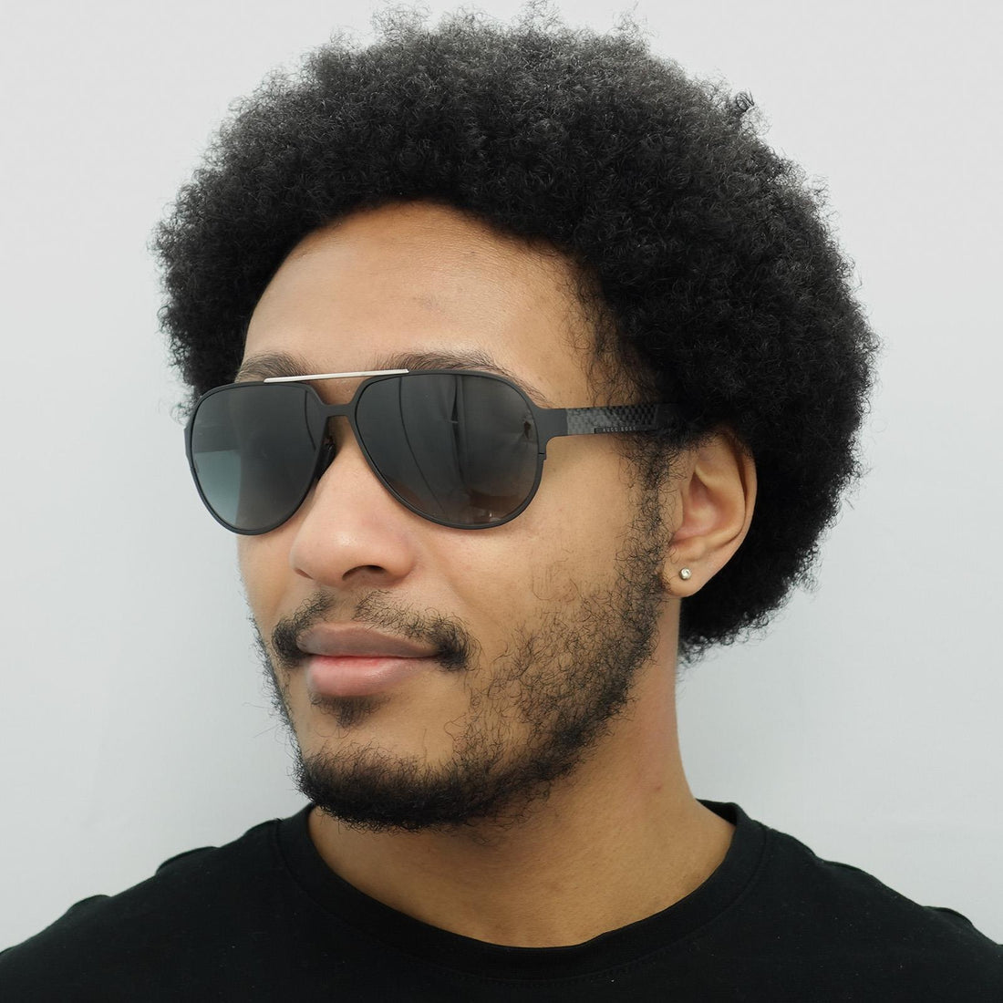 Hugo Boss Sunglasses 0669 HXJ HD Matt Black Ruthenium Grey Gradient