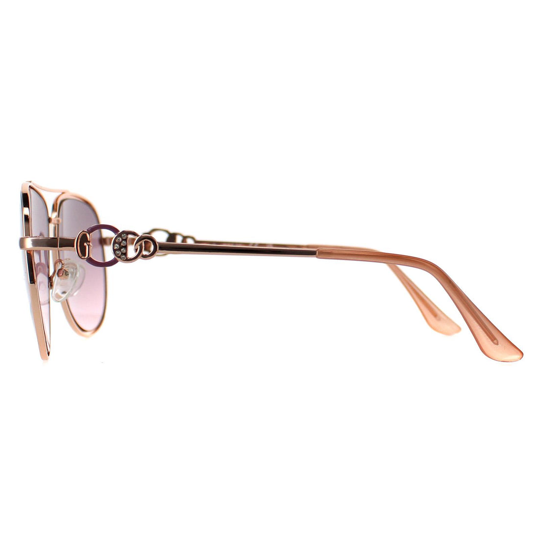 Guess Sunglasses GF0344 28U Shiny Rose Gold Bordeaux Mirror