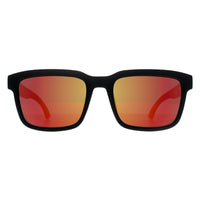 Spy Sunglasses Helm2 1800000000002 Matte Black HD Plus Grey Green w Orange Spectra Mirror