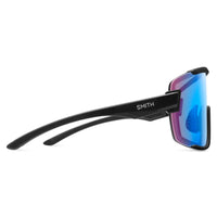 Smith Sunglasses Wildcat 003 G0 Matte Black ChromaPop Low Light Rose Blue Mirror
