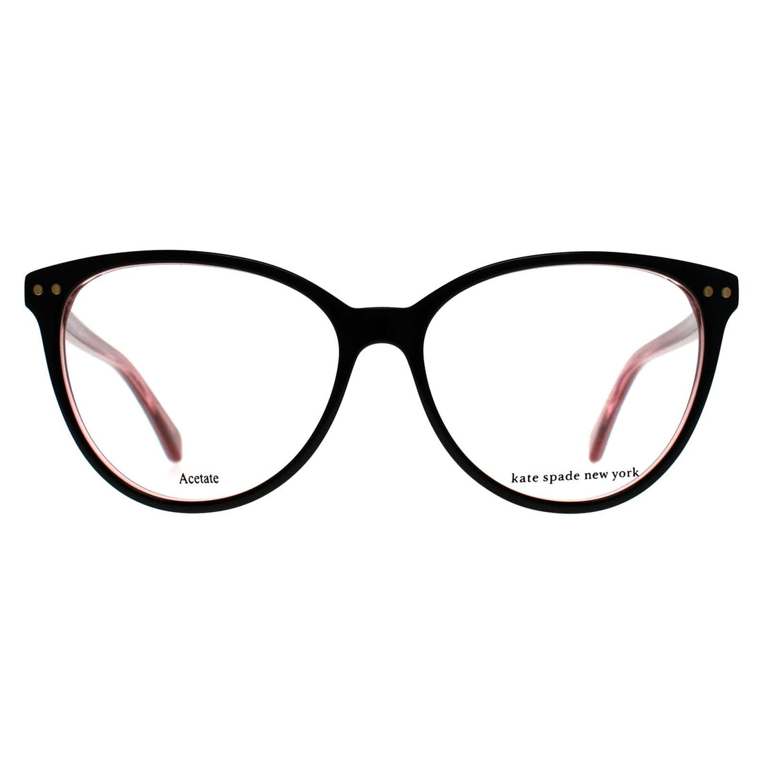 Kate Spade Glasses Frames Thea 807 Black Transparent Pink Women