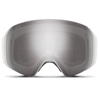 Smith Ski Goggles 4D Mag S 0OR 5T White Chunky Knit ChromaPop Sun Platinum Mirror & CP Storm Blue Sensor Mirror