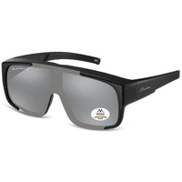 Montana Fit Over Glasses Sunglasses FO9 B Matte Black Silver Revo Mirror Polarized