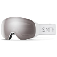 Smith Ski Goggles 4D Mag S 0OR 5T White Chunky Knit ChromaPop Sun Platinum Mirror & CP Storm Blue Sensor Mirror