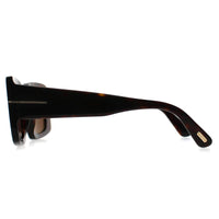 Tom Ford Sunglasses Brigitta FT1188 52E Shiny Dark Havana Light Brown