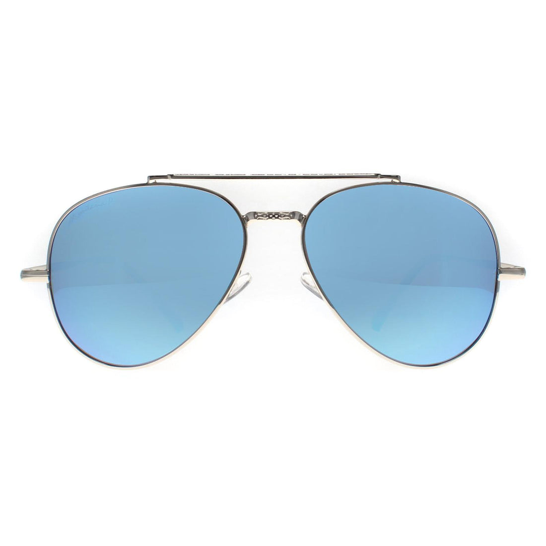 Montana Sunglasses MP185 C Shiny Silver Revo Blue Polarized