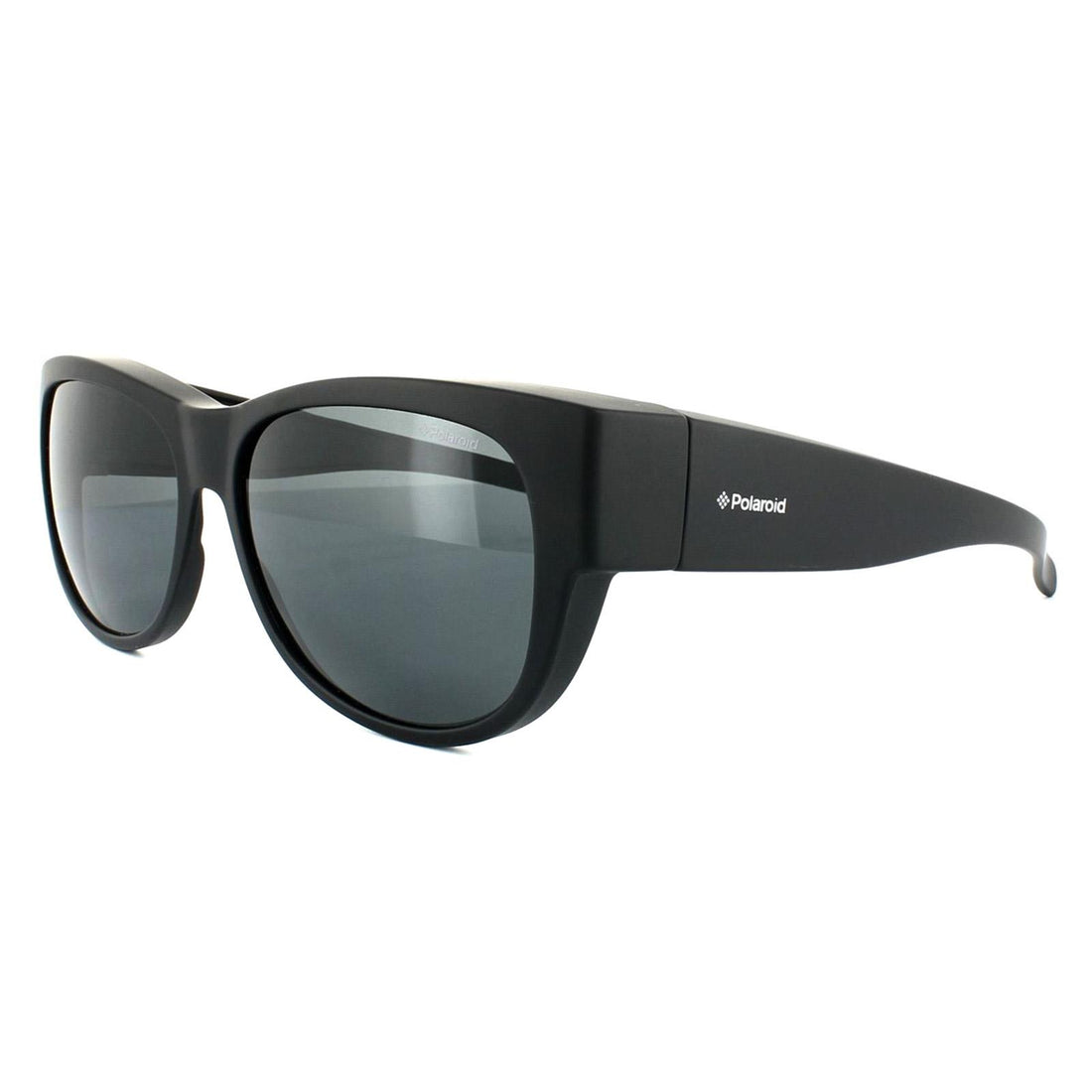 Polaroid Suncovers Fit Over Glasses Sunglasses 9004/S DL5 Y2 Matte Black Grey Polarized