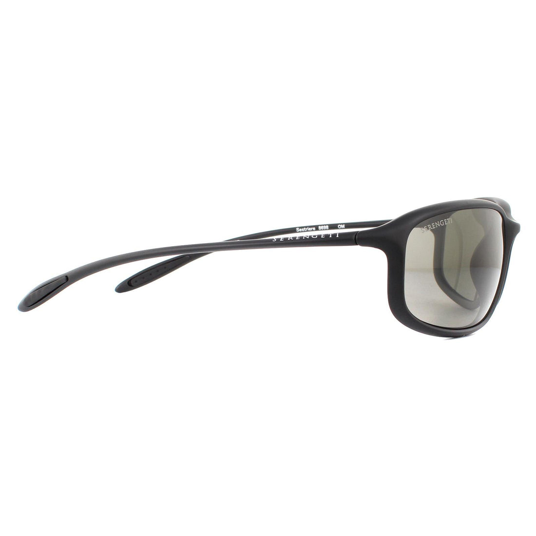 Serengeti Sunglasses Sestriere 8698 Matte Black PhD 2.0 Polarized CPG Grey