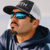 Smith Sunglasses Redding 2 124 QG Matte Black ChromaPop Polarized Blue Mirror