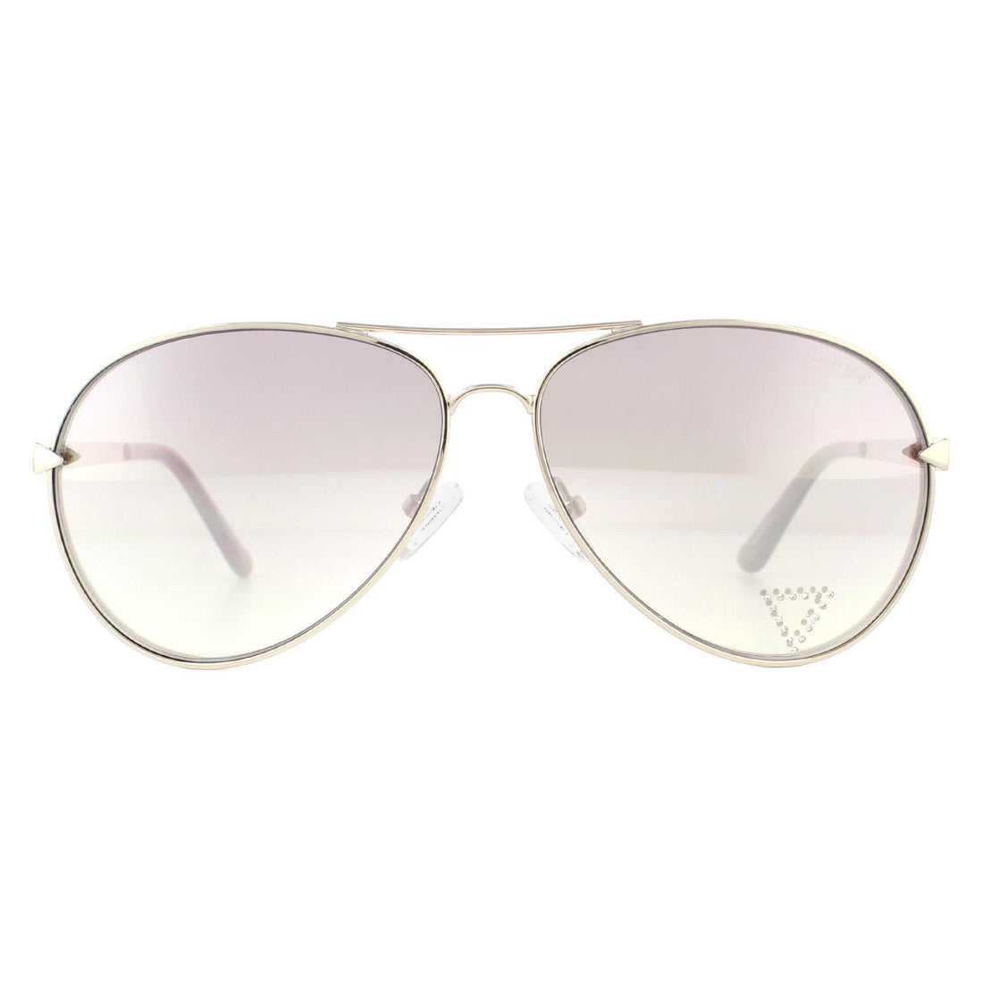 Guess Sunglasses GU7616-S 32Z Gold Violet Mirror